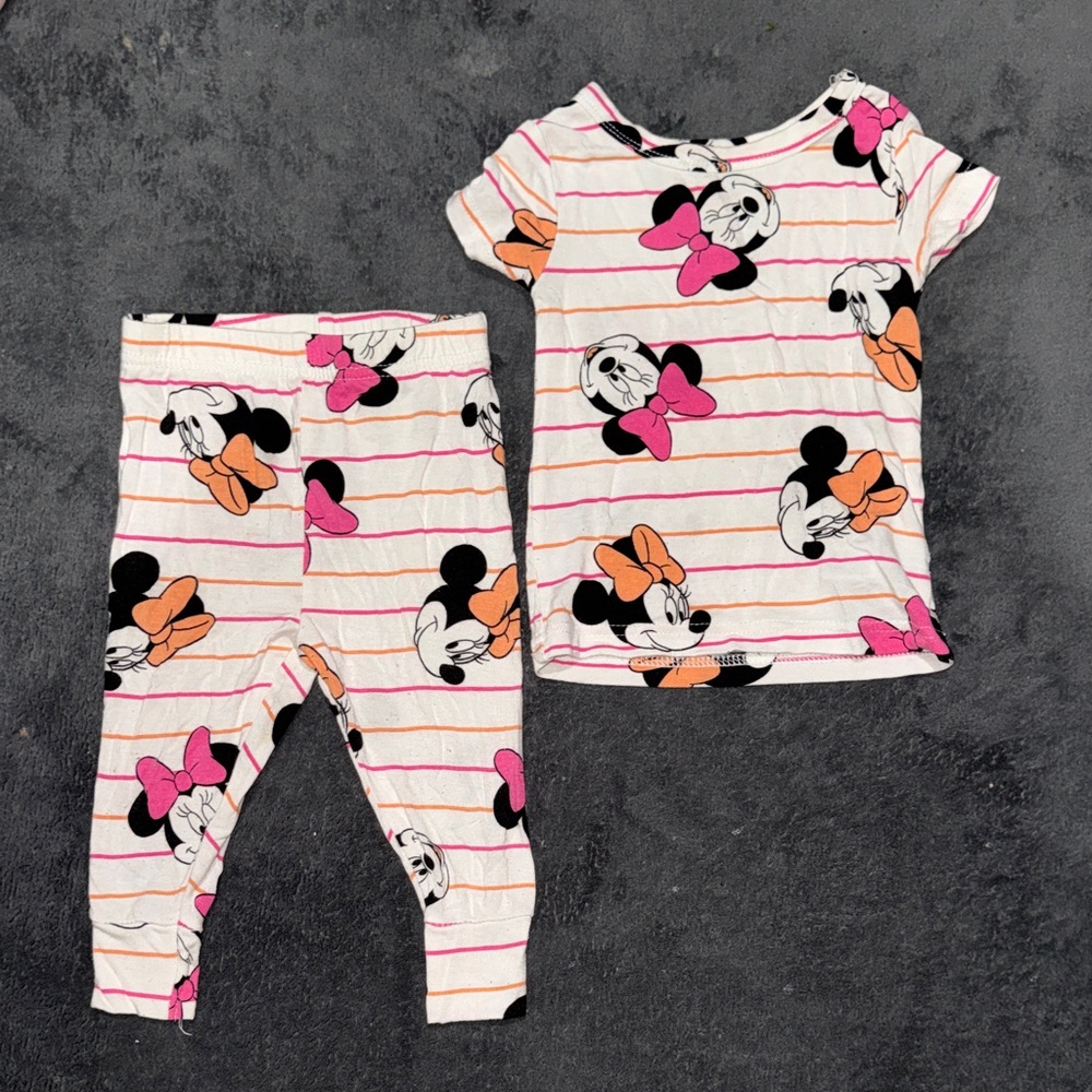 Disney Kids Pajama Set - Pink, Orange, and Black